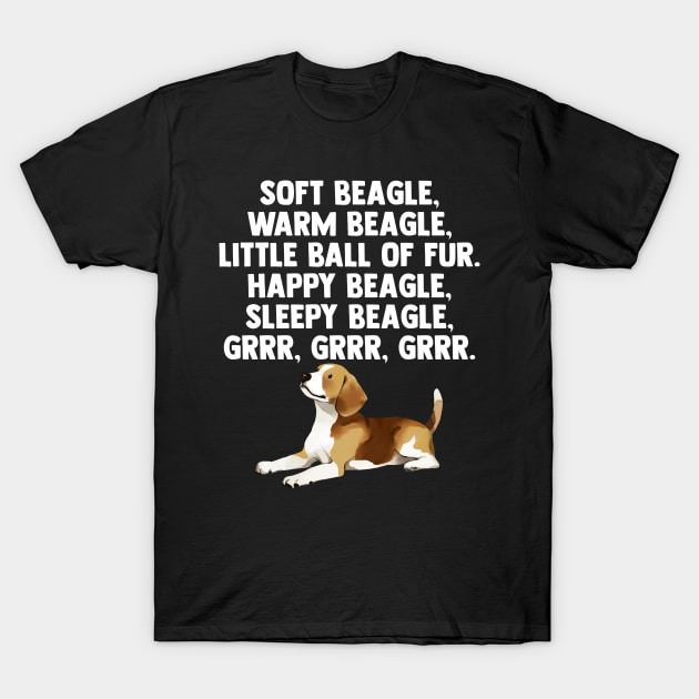 Soft Beagle Warm Beagle Little Ball Of Fur Happy Beagle T-Shirt by sBag-Designs